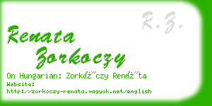 renata zorkoczy business card